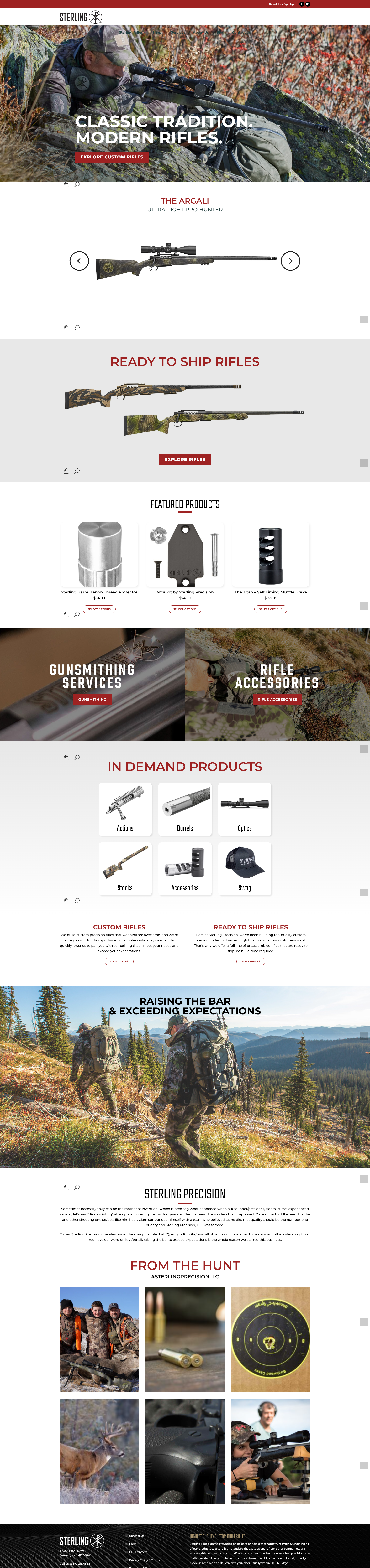 Sterling Precision website screenshot